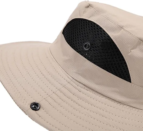 Vista 2 de Sombrero unisex de pesca y playa H0812 Beige