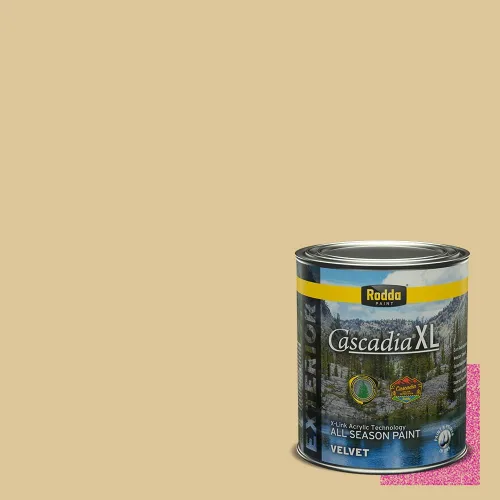 Vista 165 de Rodda Paint CASCADIA XL Pintura e imprimación satinada exterior en uno, cuarto de galón, otoño niño