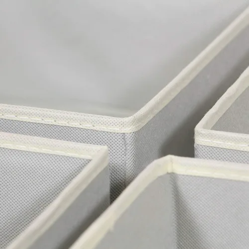 Vista 4 de DIOMMELL Caja de almacenamiento de tela plegable para armario, aparador, cajón, cestas de tela, contenedores divisores para ropa, ropa