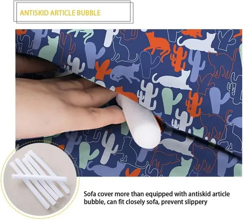 Vista 7 de Horeset Fundas elásticas para sofá con diseño de flores otoñales, lavables para sofá de 2 cojines, funda protectora para mascotas y perros