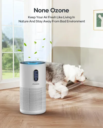 Vista 7 de Purificadores de aire para habitación grande en casa de hasta 1500 pies², MOOKA Purificador de aire HEPA para el hogar, mascotas y pelo