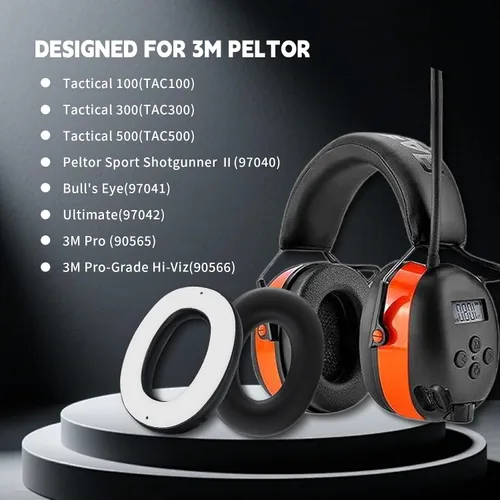 Vista 2 de Paquete de 2 almohadillas de espuma de repuesto para auriculares 3M Worktunes Connect, protectores auditivos, auriculares 90543 90541 101 - Suave