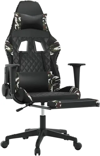 Vista 3 de Silla de masaje para juegos con reposapiés, silla ajustable, silla de sala de estar, silla de Internet Café, para laboratorio, oficina, para sala