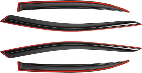 Vista 64 de Viseras para ventanas para Mazda 3 Sedán 4 puertas 2004 2005 2006 2007 2008 2009 estilo JDM Mugen, deflector de viento, protector solar y de lluvia