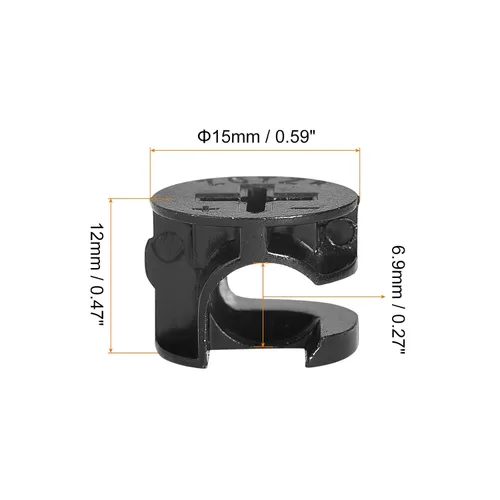 Vista 2 de HARFINGTON Tuerca de bloqueo de leva para muebles, 8 piezas de 0.591 x 0.472 in, tuercas de bloqueo para muebles, accesorios de leva de conexión