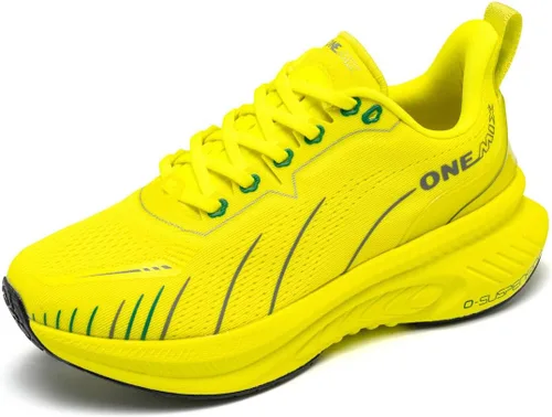 Vista 13 de ONEMIX - Tenis deportivos para correr, transpirables, de malla, acolchados, de estabilidad Beige