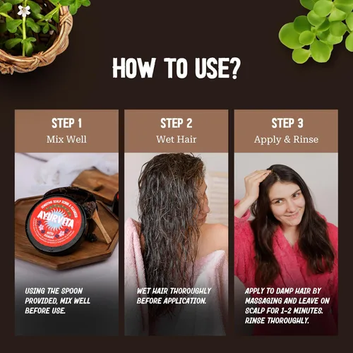 Vista 6 de Brahmi - Exfoliante y limpiador para el cuero cabelludo para hombres y mujeres, exfoliación profunda y limpieza, perfecto para el cuidado