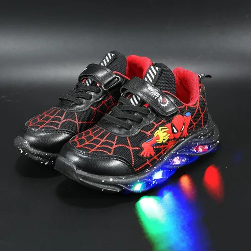 Vista 6 de Zapatillas iluminadas LED de dibujos animados para deportes al aire libre y correr con diseño transpirable