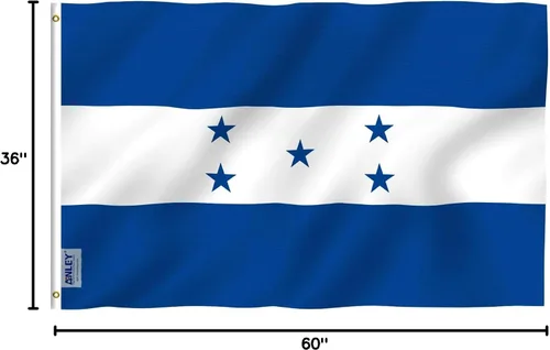 Vista 7 de Anley Fly Breeze - Bandera de Honduras de 3 x 5 pies, color vivo y a prueba de decoloración, cabecera de lona y doble costura, banderas nacionales
