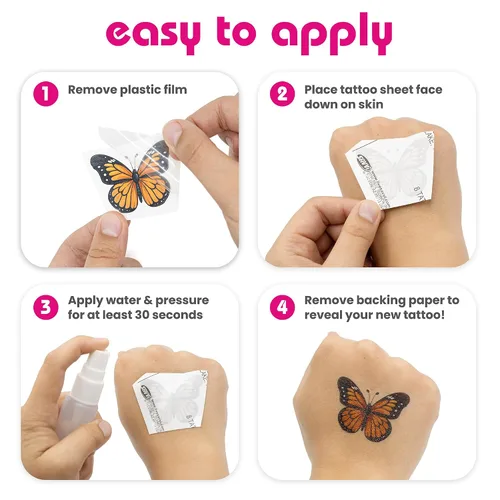Vista 5 de My Little Pony Temporary Tattoos for Kids 200 pack. Made in the USA w Certified Safe Ink.