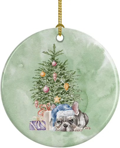 Vista 65 de Caroline's Treasures Bulldog, Bulldog inglés #2 y árbol de cerámica adorno colgante para árbol de Navidad, decoración colgante para el hogar