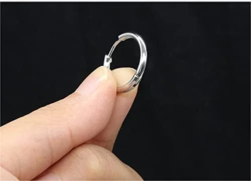 Vista 7 de SIEYEAY Aretes para hombre, aretes para hombre, aretes negros de acero inoxidable para hombres y mujeres, juego de aretes geniales para hombres
