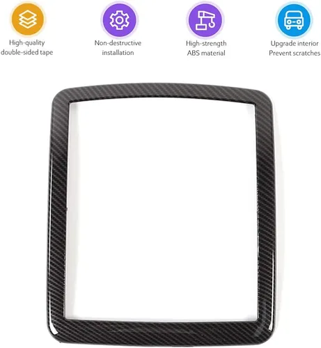 Vista 5 de GZXinWei Cubierta de luz de lectura delantera de fibra de carbono para Dodge Challenger 2010-2023 Trim Frame Accesorios interiores