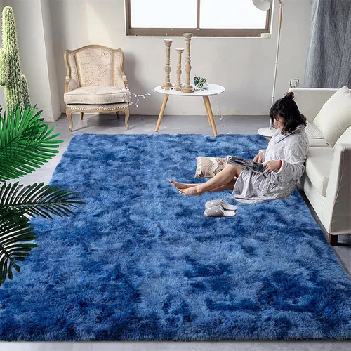 Vista 28 de DweIke Alfombras de pasillo beige esponjosas para dormitorio, 2 x 6 pies, alfombra larga de felpa suave para niñas y niños, antideslizante y lavable