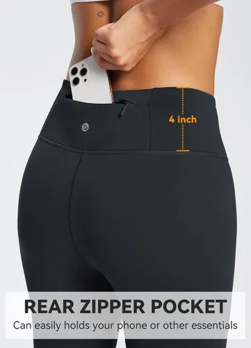 Vista 5 de BALEAF Leggings con forro polar para mujer, resistentes al agua, pantalones térmicos de senderismo, equipo de correr, esquí, mallas para clima frío