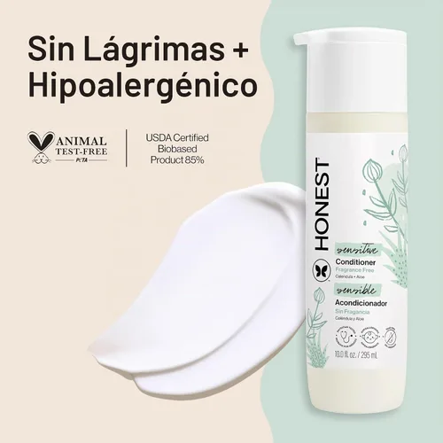 Vista 2 de The Honest Company Acondicionador, hipoalergénico, sin fragancia, 10 fl oz