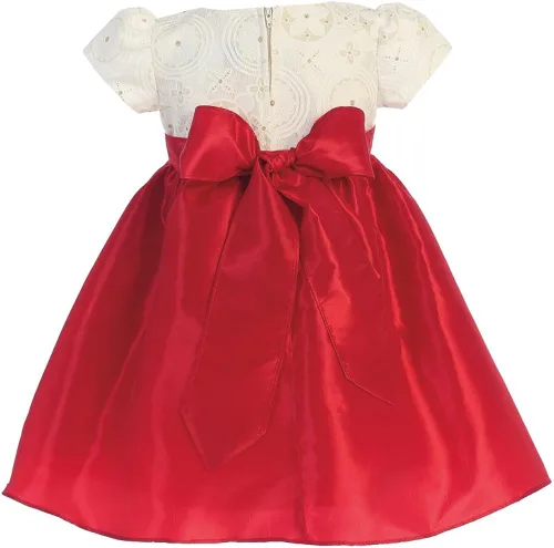 Vista 2 de Vestido de Navidad para niñas rojas