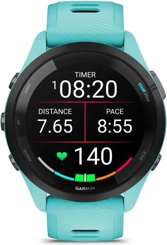 Vista 3 de Garmin Forerunner 265 Reloj inteligente GPS con garantía de 2 años, Agua/Negro