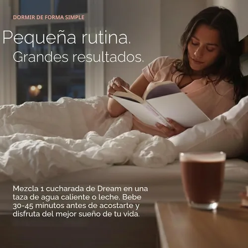 Vista 4 de Beam Dream Polvo para Dormir, L-Teanina, Apigenina, Reishi y Magnesio, Ayuda Natural para Dormir Certificada por Terceros & Suplemento