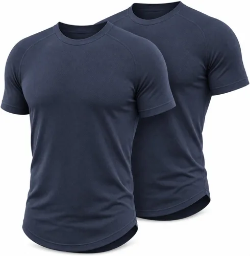 Vista 14 de Morbuy Paquete de 2 camisetas de entrenamiento para hombre de secado rápido Marrón oscuro