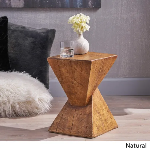 Vista 4 de Christopher Knight Home Jerod - Mesa decorativa de hormigón ligero, natural