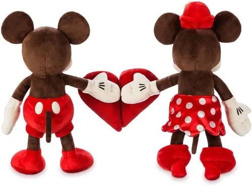 Vista 3 de Disney Peluche de Mickey y Minnie Mouse – Día de San Valentín 2022 – 8 pulgadas
