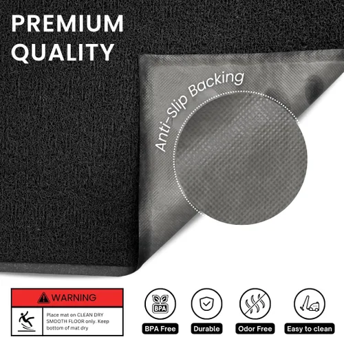 Vista 2 de Andalus Tapete Grande para Arena de Gatos, Paquete de 1 - Impermeable, Antideslizante y Fácil de Limpiar, Tapete para Caja de Arena de Gatos