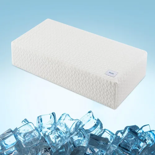 Vista 11 de HARBOREST Almohada Cubo Refrescante - Almohada para Dormir de Lado para Dolor de Cuello y Hombro, Almohada de Espuma Viscoelástica Cubo Pro con Azul