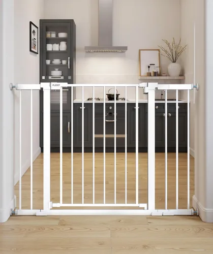 Vista 19 de Puerta de bebé de 29.5-40.5 pulgadas para escaleras, puerta para perros para puertas, puerta de seguridad de metal para bebés con cierre automático