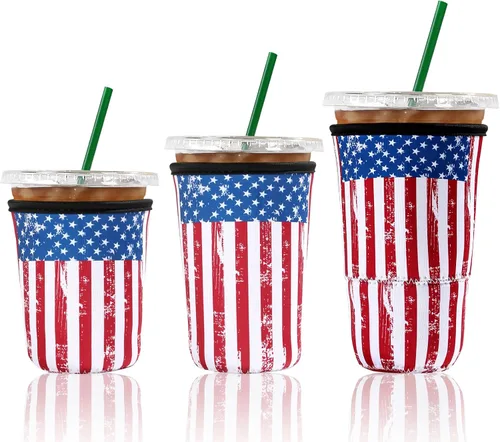 Vista 13 de Cobetech - Funda reutilizable para café helado, paquete de 3 fundas de neopreno para tazas de café frías, de 16 a 32 onzas, funda aislada para taza