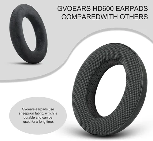 Vista 5 de Gvoears - Almohadillas de repuesto para auriculares Sennheiser HD650/HD600/HD660S/HD545/HD525/HD535, almohadilla para auriculares también apto