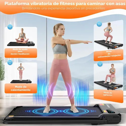 Vista 2 de ANCHEER Almohadilla para caminar con inclinación - Cinta de correr para debajo del escritorio con barra de mango