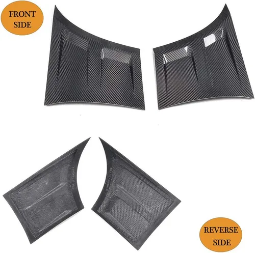 Vista 6 de Ventilación de guardabarros delantero compatible con Ford Mustang GT Coupé Convertible 2015-2019 personalizado de fibra de carbono real CF lateral
