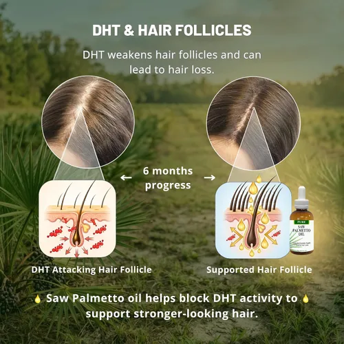 Vista 5 de Pure Saw Palmetto Aceite orgánico natural suministro de 60 a 90 días a diferencia de los polvos ineficientes, apoya la salud de la próstata