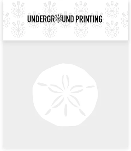 Vista 3 de Underground Printing Sand Dollar - Calcomanía de vinilo para playa, 3 pulgadas de ancho, color blanco