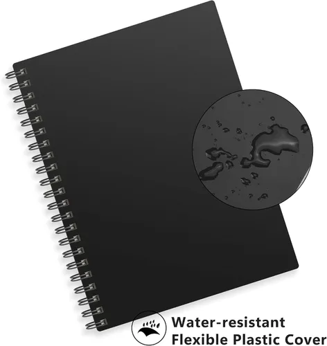 Vista 6 de RETTACY - Cuaderno en espiral grande A4, 300 páginas rayadas, 8.2 x 11.2 pulgadas, para escuela, trabajo, escritura, papel grueso de 3.53 oz/m²