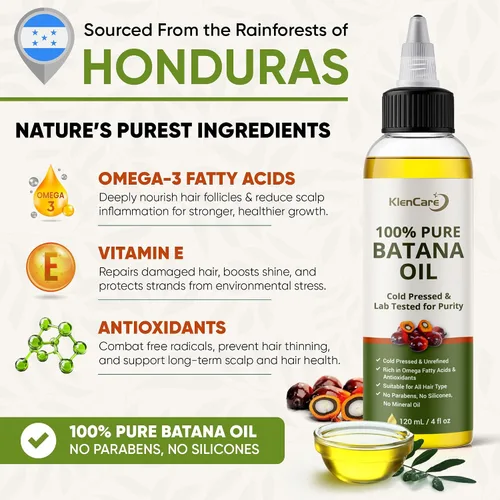 Vista 3 de Aceite para el cabello Batana 100% puro sin refinar – Tratamiento orgánico crudo prensado en frío para el crecimiento del cabello y cuero cabelludo