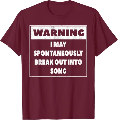 Vista 15 de Advertencia I may Spontaneously romper en canción camiseta