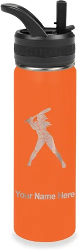 Vista 36 de LaserGram Botella de agua personalizada de 32 onzas, jugador de softbol Regalo grabado para jugadores de sóftbol, acero inoxidable aislado al vacío