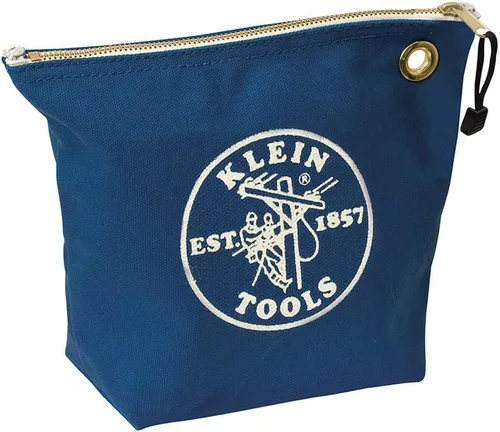 Vista 9 de Klein Tools 5539NAT Bolsa con Cremallera, Bolsa de Lona para Herramientas es una Bolsa de Consumibles de 10 Pulgadas para Almacenar Piezas, Ojal