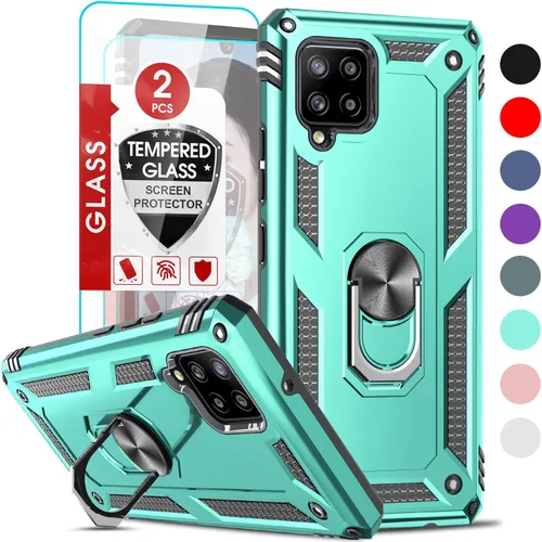 Vista 137 de LeYi Funda para Samsung Galaxy A05 (no compatible con A05S) con protector de pantalla y protector de lente de cámara, funda resistente de grado Negro
