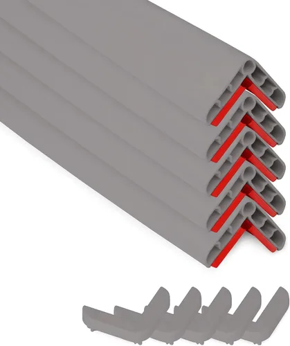 Vista 10 de Rubber Bond Protector de borde de esquina de pared, protectores de esquinas a prueba de bebés de 1 x 1 x 36 pulgadas, tiras de borde autoadhesivas