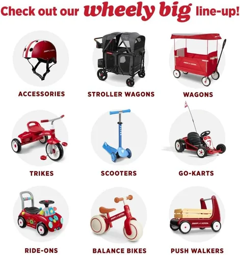 Vista 8 de Radio Flyer Air Ride Balance Bike, for Kids Ages 1.5-5 Rosa - Nuevo