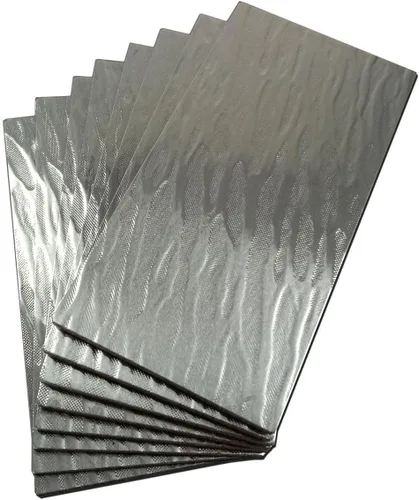 Vista 8 de XUANINY 32 azulejos de metal para salpicaduras de metal autoadhesivos, mosaico de aluminio autoadhesivo, adhesivo de pared 3D para cocina metro