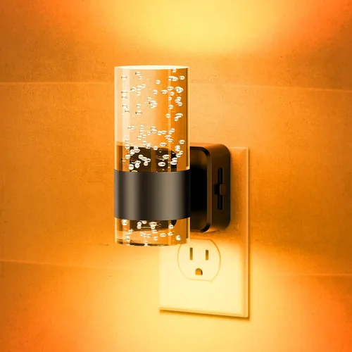 Vista 10 de JandCase Luz nocturna, luces nocturnas automáticas enchufables a la pared, luz nocturna LED regulable con brillo ajustable, luces nocturnas