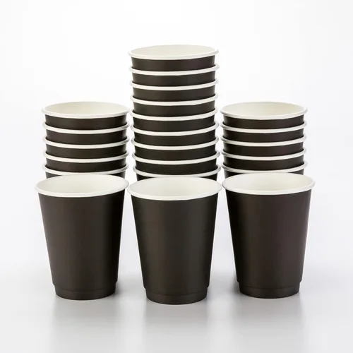 Vista 34 de Restaurantware Tazas de café de papel de 4 onzas, 25 tazas de papel desechables de doble pared, a prueba de fugas, reciclables, tazas calientes