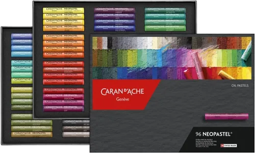 Vista 4 de Caran d'Ache Neopastel - Juego de pasteles al óleo, 24 unidades (7400.324)