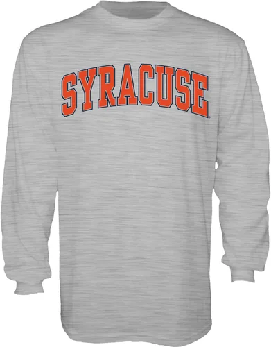 Vista 23 de Blue 84 NCAA playera de manga larga con nombre de equipo arqueado color brezo oscuro para hombre