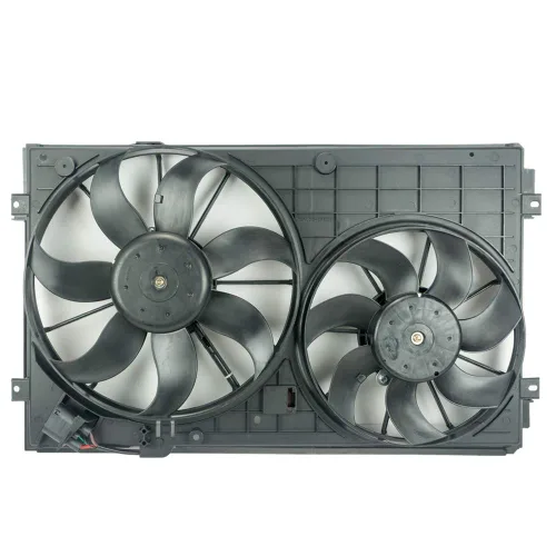 Vista 7 de VW102 Reemplazo de ventilador de refrigeración de doble radiador y condensador para Volkswagen Jetta 2.0L VW Tiguan para Audi A3 TT
