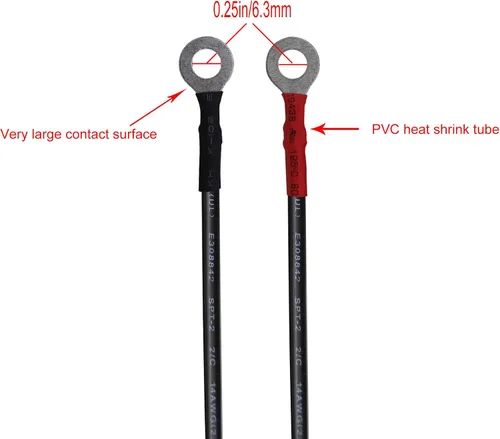Vista 3 de Enchufe de adaptador de 10 pies, 14AWG, con terminal de ojo